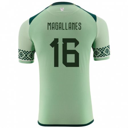 Kandiny Niño Camiseta Bolivia Juan Magallanes #16 Verde Claro 1ª Equipación 24-26 La Camisa Chile