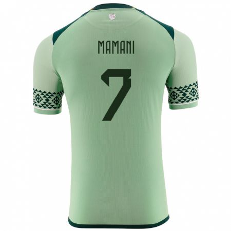 Kandiny Niño Camiseta Bolivia Braian Mamani #7 Verde Claro 1ª Equipación 24-26 La Camisa Chile