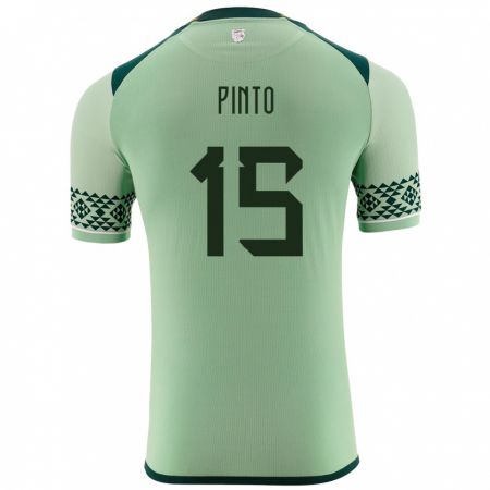 Kandiny Niño Camiseta Bolivia Ariel Pinto #15 Verde Claro 1ª Equipación 24-26 La Camisa Chile