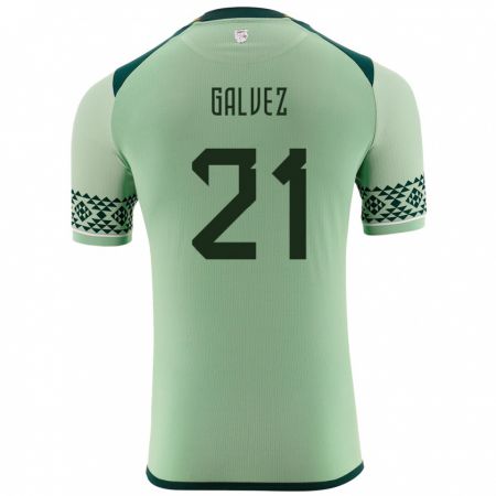 Kandiny Niño Camiseta Bolivia Vladimir Galvez #21 Verde Claro 1ª Equipación 24-26 La Camisa Chile