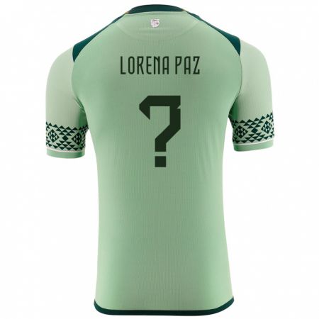 Kandiny Niño Camiseta Bolivia Karla Lorena Paz #0 Verde Claro 1ª Equipación 24-26 La Camisa Chile