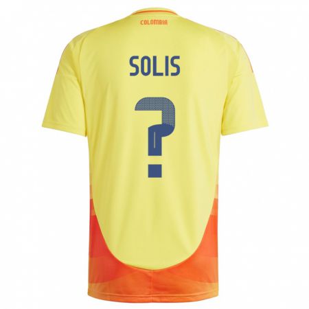 Kandiny Niño Camiseta Colombia Juan Solís #0 Amarillo 1ª Equipación 24-26 La Camisa Chile