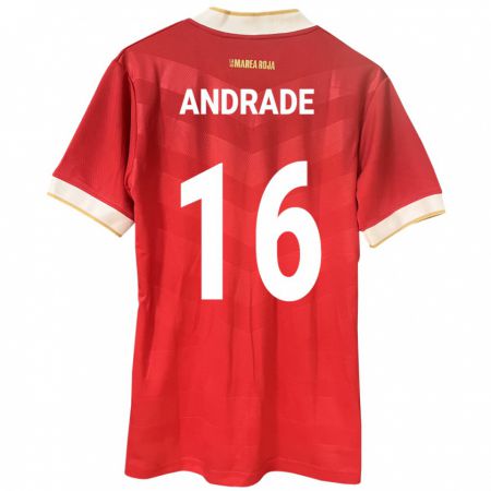 Kandiny Niño Camiseta Panamá Andrés Andrade #16 Rojo 1ª Equipación 24-26 La Camisa Chile