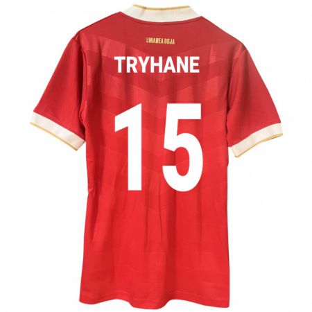 Kandiny Niño Camiseta Panamá Izaura Tryhane #15 Rojo 1ª Equipación 24-26 La Camisa Chile