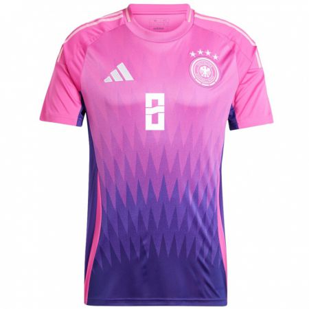 Kandiny Niño Camiseta Alemania Sydney Lohmann #8 Rosado Morado 2ª Equipación 24-26 La Camisa Chile