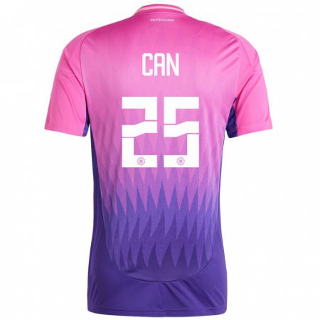 Kandiny Niño Camiseta Alemania Emre Can #25 Rosado Morado 2ª Equipación 24-26 La Camisa Chile