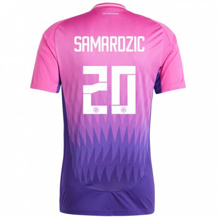 Kandiny Niño Camiseta Alemania Lazar Samardzic #20 Rosado Morado 2ª Equipación 24-26 La Camisa Chile