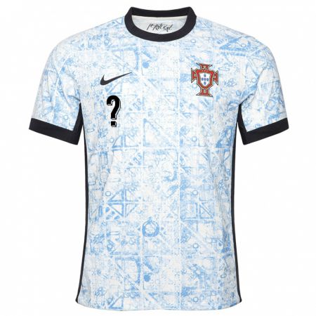 Kandiny Niño Camiseta Portugal Su Nombre #0 Crema Azul 2ª Equipación 24-26 La Camisa Chile