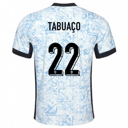 Kandiny Niño Camiseta Portugal Goncalo Tabuaco #22 Crema Azul 2ª Equipación 24-26 La Camisa Chile