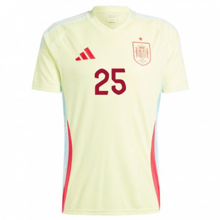 Kandiny Niño Camiseta España Ainhoa Vicente #25 Amarillo 2ª Equipación 24-26 La Camisa Chile