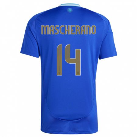 Kandiny Niño Camiseta Argentina Javier Mascherano #14 Azul 2ª Equipación 24-26 La Camisa Chile