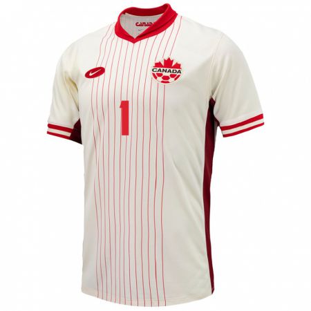 Kandiny Niño Camiseta Canadá Kailen Sheridan #1 Blanco 2ª Equipación 24-26 La Camisa Chile