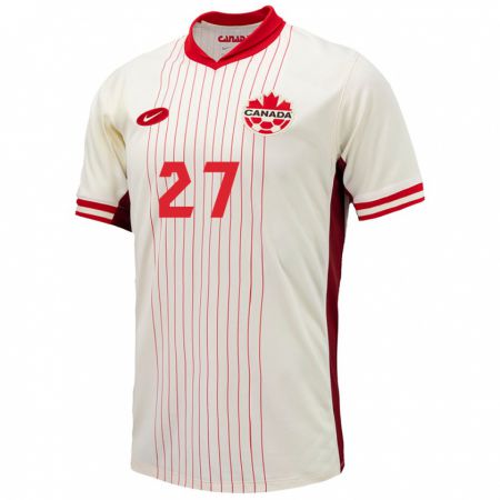 Kandiny Niño Camiseta Canadá Sura Yekka #27 Blanco 2ª Equipación 24-26 La Camisa Chile