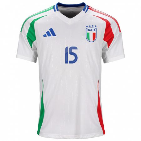Kandiny Niño Camiseta Italia Annamaria Serturini #15 Blanco 2ª Equipación 24-26 La Camisa Chile