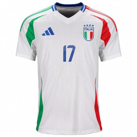 Kandiny Niño Camiseta Italia Gianluca Mancini #17 Blanco 2ª Equipación 24-26 La Camisa Chile