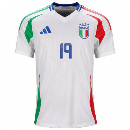 Kandiny Niño Camiseta Italia Marco Romano #19 Blanco 2ª Equipación 24-26 La Camisa Chile