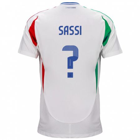 Kandiny Niño Camiseta Italia Jacopo Sassi #0 Blanco 2ª Equipación 24-26 La Camisa Chile