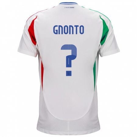 Kandiny Niño Camiseta Italia Wilfried Gnonto #0 Blanco 2ª Equipación 24-26 La Camisa Chile