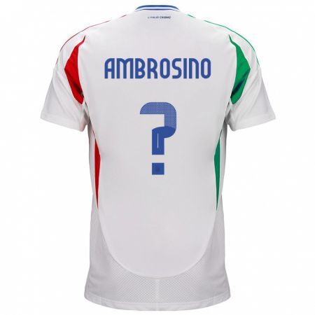 Kandiny Niño Camiseta Italia Giuseppe Ambrosino #0 Blanco 2ª Equipación 24-26 La Camisa Chile