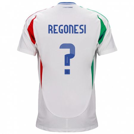 Kandiny Niño Camiseta Italia Iacopo Regonesi #0 Blanco 2ª Equipación 24-26 La Camisa Chile