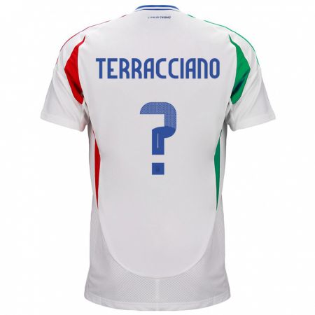 Kandiny Niño Camiseta Italia Filippo Terracciano #0 Blanco 2ª Equipación 24-26 La Camisa Chile