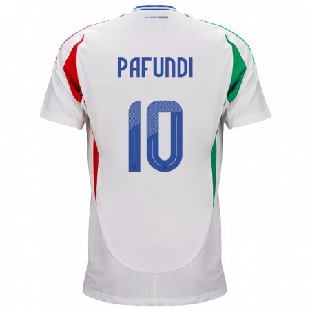 Kandiny Niño Camiseta Italia Simone Pafundi #10 Blanco 2ª Equipación 24-26 La Camisa Chile