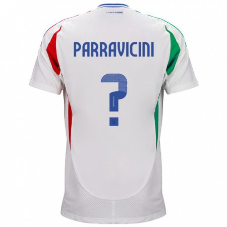 Kandiny Niño Camiseta Italia Fabio Parravicini #0 Blanco 2ª Equipación 24-26 La Camisa Chile