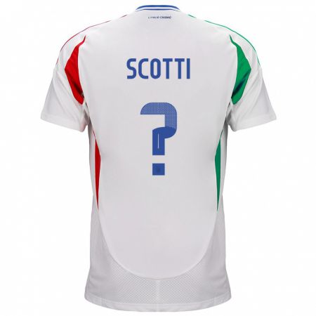 Kandiny Niño Camiseta Italia Filippo Scotti #0 Blanco 2ª Equipación 24-26 La Camisa Chile