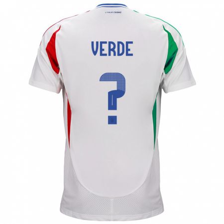 Kandiny Niño Camiseta Italia Francesco Verde #0 Blanco 2ª Equipación 24-26 La Camisa Chile