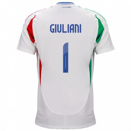 Kandiny Niño Camiseta Italia Laura Giuliani #1 Blanco 2ª Equipación 24-26 La Camisa Chile