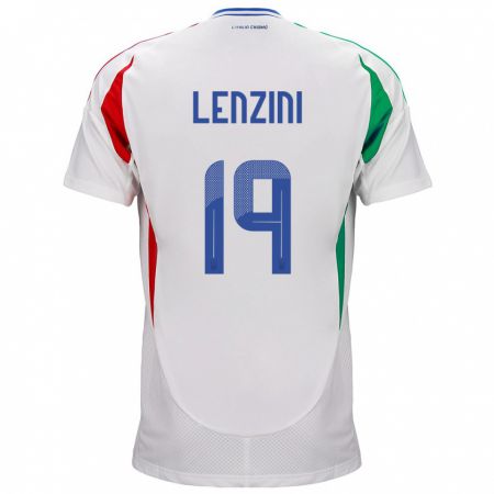 Kandiny Niño Camiseta Italia Martina Lenzini #19 Blanco 2ª Equipación 24-26 La Camisa Chile