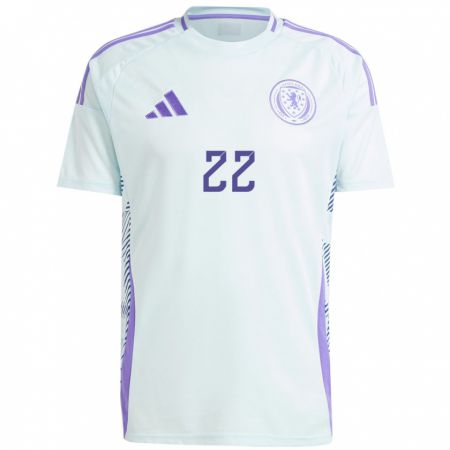 Kandiny Niño Camiseta Escocia Erin Cuthbert #22 Azul Menta Claro 2ª Equipación 24-26 La Camisa Chile