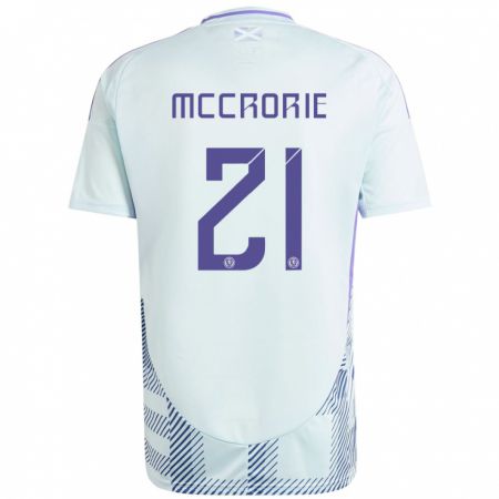 Kandiny Niño Camiseta Escocia Robby Mccrorie #21 Azul Menta Claro 2ª Equipación 24-26 La Camisa Chile