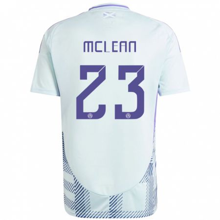 Kandiny Niño Camiseta Escocia Kenny Mclean #23 Azul Menta Claro 2ª Equipación 24-26 La Camisa Chile