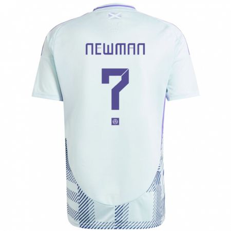 Kandiny Niño Camiseta Escocia Jack Newman #0 Azul Menta Claro 2ª Equipación 24-26 La Camisa Chile