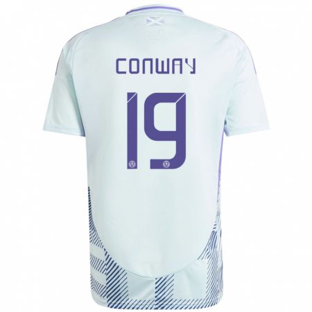 Kandiny Niño Camiseta Escocia Tommy Conway #19 Azul Menta Claro 2ª Equipación 24-26 La Camisa Chile