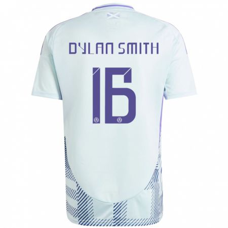 Kandiny Niño Camiseta Escocia Dylan Smith #16 Azul Menta Claro 2ª Equipación 24-26 La Camisa Chile