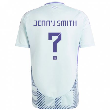 Kandiny Niño Camiseta Escocia Jenny Smith #0 Azul Menta Claro 2ª Equipación 24-26 La Camisa Chile