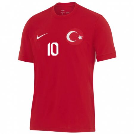 Kandiny Niño Camiseta Turquía Emre Uzun #10 Rojo 2ª Equipación 24-26 La Camisa Chile