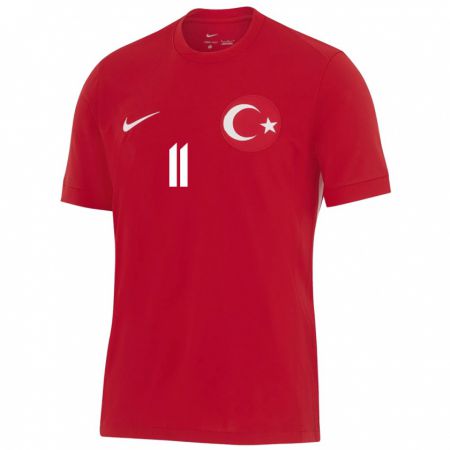 Kandiny Niño Camiseta Turquía Yusuf Yazıcı #11 Rojo 2ª Equipación 24-26 La Camisa Chile