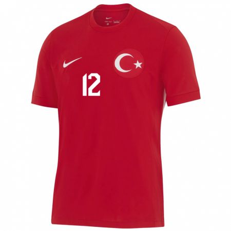 Kandiny Niño Camiseta Turquía Muhammed Şengezer #12 Rojo 2ª Equipación 24-26 La Camisa Chile