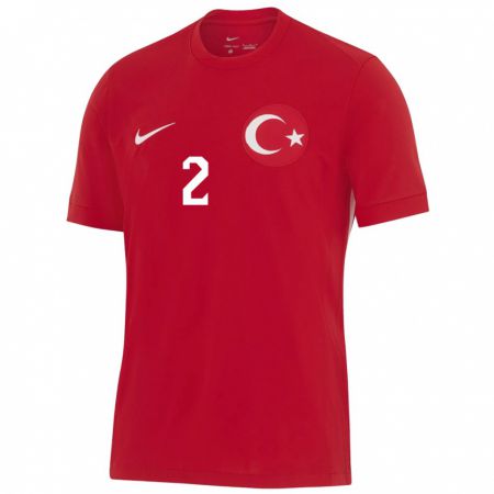 Kandiny Niño Camiseta Turquía Berna Yeniçeri #2 Rojo 2ª Equipación 24-26 La Camisa Chile