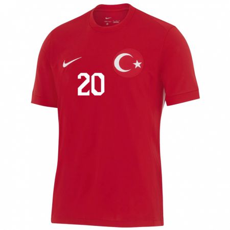 Kandiny Niño Camiseta Turquía Elif Keskin #20 Rojo 2ª Equipación 24-26 La Camisa Chile