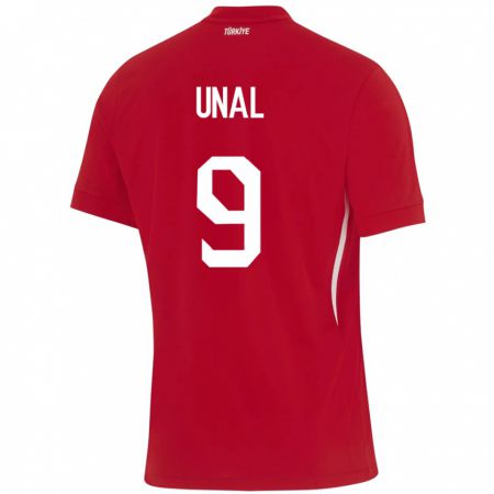 Kandiny Niño Camiseta Turquía Enes Ünal #9 Rojo 2ª Equipación 24-26 La Camisa Chile