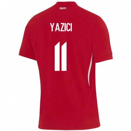 Kandiny Niño Camiseta Turquía Yusuf Yazıcı #11 Rojo 2ª Equipación 24-26 La Camisa Chile