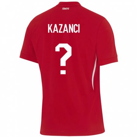 Kandiny Niño Camiseta Turquía Şant Kazancı #0 Rojo 2ª Equipación 24-26 La Camisa Chile