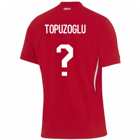 Kandiny Niño Camiseta Turquía Berna Topuzoğlu #0 Rojo 2ª Equipación 24-26 La Camisa Chile