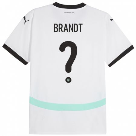 Kandiny Niño Camiseta Austria Marco Brandt #0 Blanco 2ª Equipación 24-26 La Camisa Chile