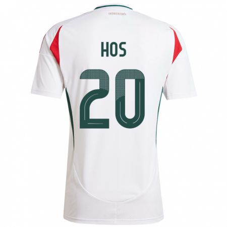Kandiny Niño Camiseta Hungría Zsombor Hős #20 Blanco 2ª Equipación 24-26 La Camisa Chile