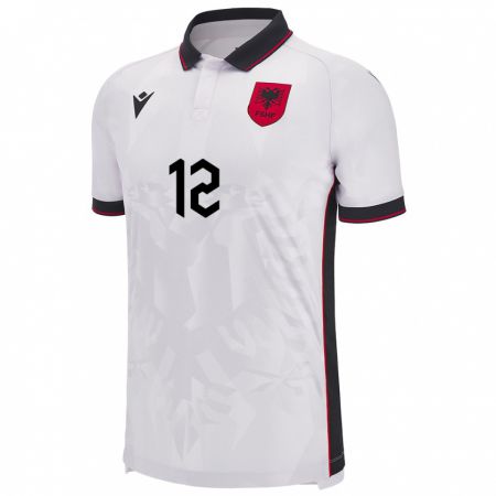 Kandiny Niño Camiseta Albania Klidman Lilo #12 Blanco 2ª Equipación 24-26 La Camisa Chile